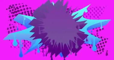 Graffiti konuşma balonu animasyonu. Soyut Çağdaş Mesajlaşma tabelası sokak sanatı dekorasyonu videosu, şehir boyama tarzında tartışma simgesi.