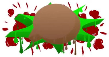 Graffiti konuşma balonu animasyonu. Soyut Çağdaş Mesajlaşma tabelası sokak sanatı dekorasyonu videosu, şehir boyama tarzında tartışma simgesi.