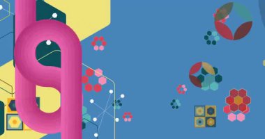 70 'lerin Retro Arkaplan animasyonu ile Groovy 1970' lerin sanat videosu. Minimalist Vintage tasarımı, eski moda renk çizimi.