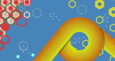 70 'lerin Retro Arkaplan animasyonu ile Groovy 1970' lerin sanat videosu. Minimalist Vintage tasarımı, eski moda renk çizimi.