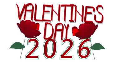 Sevgililer Günü 2026 hediye çeki. Romantik tatil başlığı videosu. Modern animasyon minimalist hareketli tipografi.