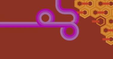 70 'lerin Retro Arkaplan animasyonu ile Groovy 1970' lerin sanat videosu. Minimalist Vintage tasarımı, eski moda renk çizimi.