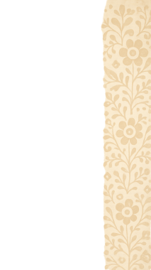 Çiçek desenli ve Yırtık Kağıt Kenarlı Zarif Vintage Arkaplan