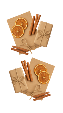 Doğal Malzeme Düz Yatılı Çevre dostu ve Rustik Hediye Paketleme Fikirleri Koleksiyonu