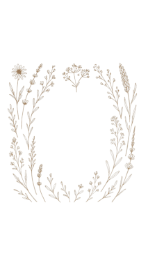 Kurumuş Çimenin Minimalist Zarif Botanik Çerçevesi