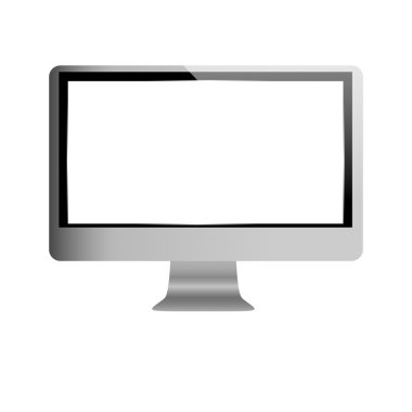 bilgisayar monitöründe beyaz
