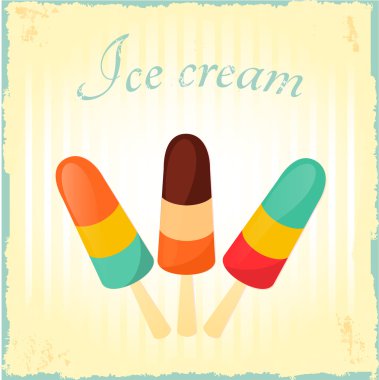 dondurma toplama grunge arka plan üzerinde