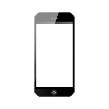 Boş ekran ile siyah cep telefonu