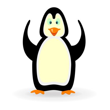 sevimli penguen, illüstrasyon