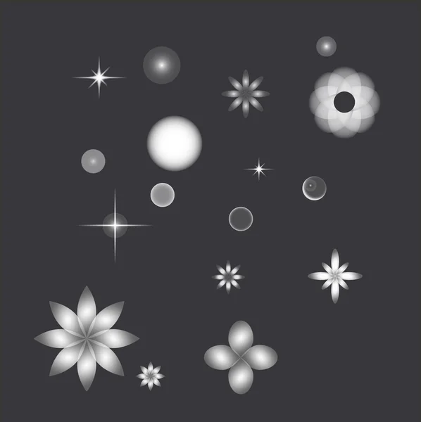 Parlayan ışık efekti yıldız kümesi