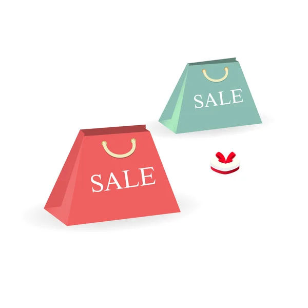 Sale elegant paper bag — Stock Vector