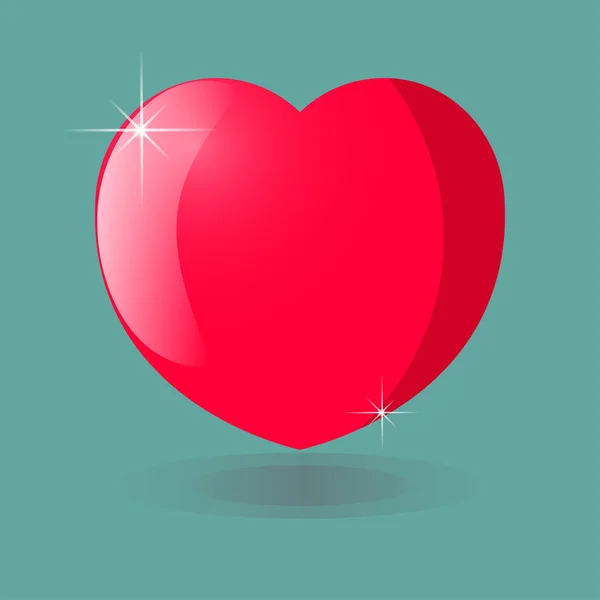 Cartellino cardiaco rosso — Vettoriale Stock