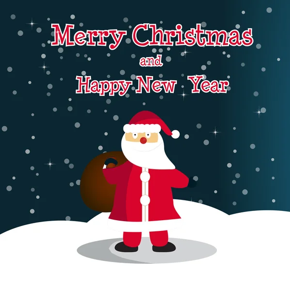 Christmas card with Santa Claus — Stock Vector