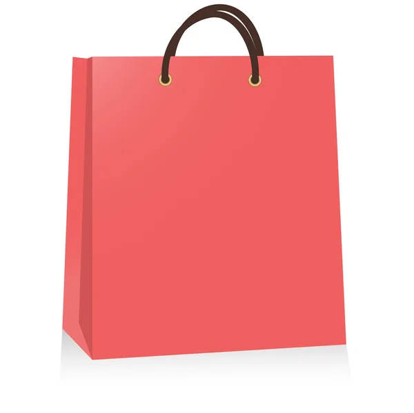 Red paper bag, illustration — Stock Vector