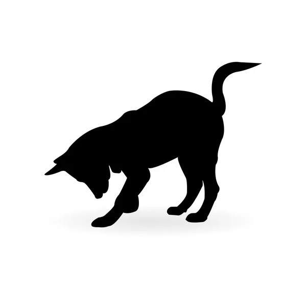 Husky pes izolovaný na bílém pozadí — Stockový vektor