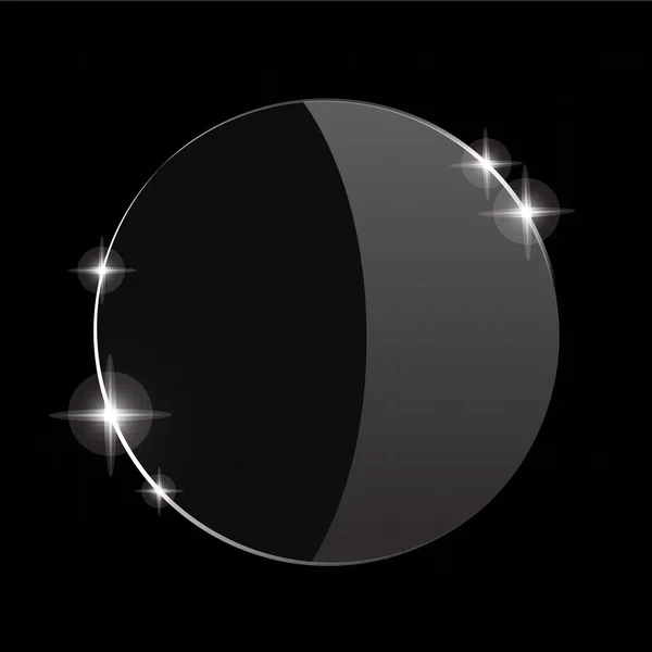 Siyah bir arka plan cam çerçeve