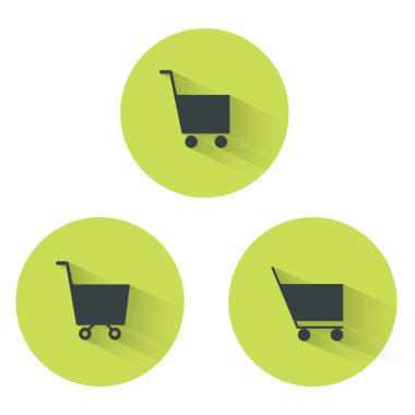 Alışveriş sepeti vektör simge kümesi
