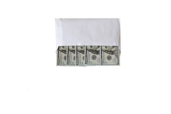 Dinheiro dólares está em um envelope como um salário. — Fotografia de Stock