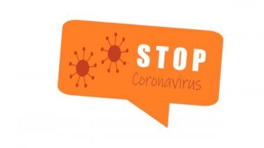 Coronavirus poster tasarımı kelime durdurma koronavirüs animasyonu