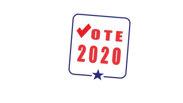 2020 Amerika Birleşik Devletleri Başkanlık Seçim Bayrağı Yurtsever Yıldızlarla 2020 — Stok video
