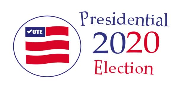 Banner Der Präsidentschaftswahlen Den Vereinigten Staaten Von Amerika 2020 Wahlplakat — Stockvideo