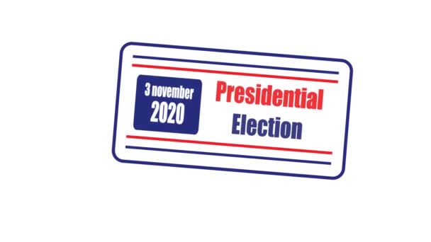 2020 Amerikas Förenta Stater Presidentval Banner Val Banner Rösta 2020 — Stockvideo