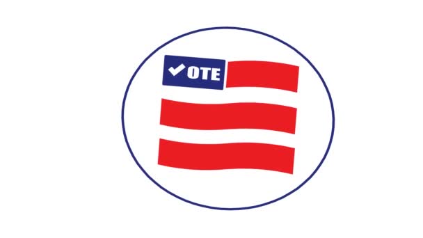 2020 Bendera Pemilihan Umum Presiden Amerika Serikat Panji Pemilu Vote — Stok Video