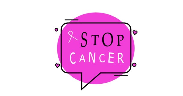Dünya Göğüs Kanseri Farkındalığı Günü Pembe Kurdele Kanser Farkındalığı Ekim — Stok video