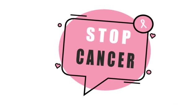 Journée Mondiale Sensibilisation Cancer Sein Sensibilisation Cancer Ruban Rose Animation — Video