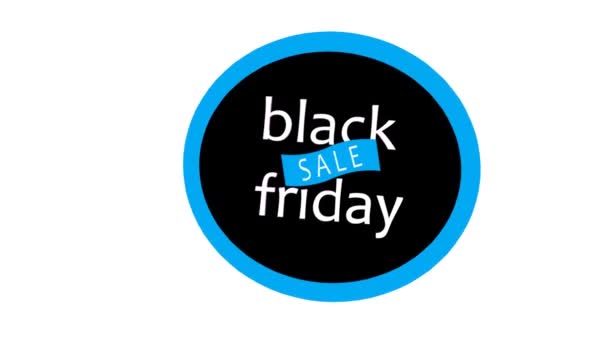 Black Friday Sale Sticker Huge Discount Banner Animation — Stock Video