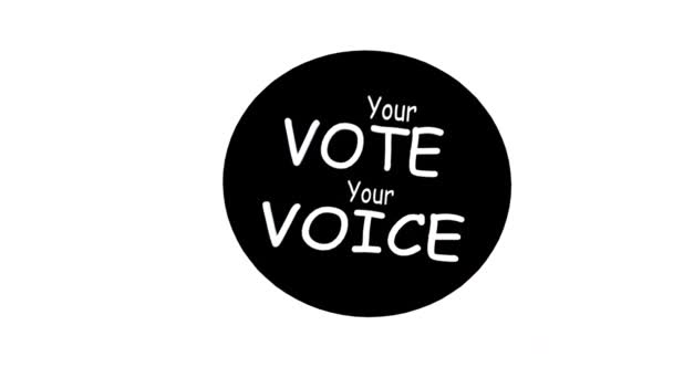 Votez Logo Élection Présidentielle Américaine 2020 Votez Mot Avec Coche — Video