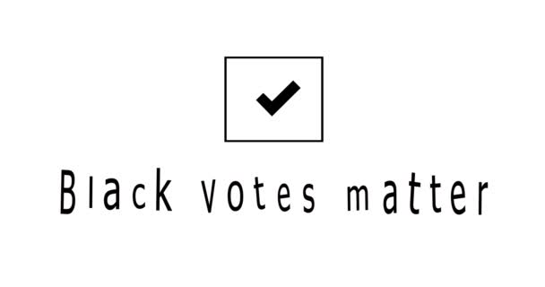 投票ロゴ 2020年アメリカ合衆国大統領選挙 チェックマークの付いた単語を中に投票します 政治選挙運動のロゴ バッジデザインの一部として適用 — ストック動画