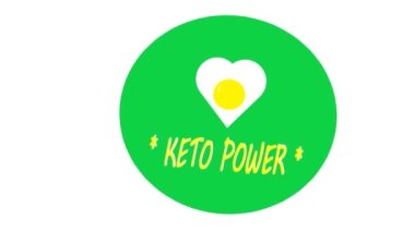 Ketogenik diyet logosu keto simge çizimi, 3D animasyon