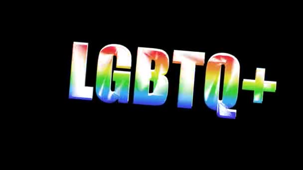 Lgbtq Rainbow Background Text Lgbt Rainbow Lgbt Text Asexuální — Stock video