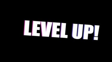 Siyah arkaplan üzerindeki Canlandırma Seviyesi Metni