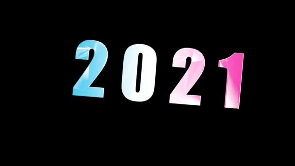 Yeni Yıl 2021 Merkezde 2021 Numara Var Canlandırma — Stok video