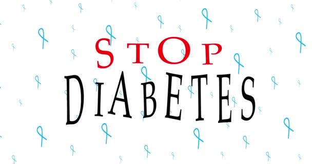 Stop Diabetes Welttag Diabetes Medizinische Animation Medizinisches Konzept Moderner Stil — Stockvideo