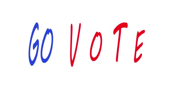 Votem Logo Eleição Presidencial Americana 2020 Votar Palavra Com Símbolo — Vídeo de Stock