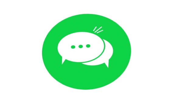 Ícone Chat Ilustração Símbolo Isolado — Vídeo de Stock