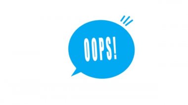 Ops logosu. Düz vuruş tarzı moda konuşma balonu logoti grafik tasarım elementi beyaz arka planda izole edildi. Asgari merak ya da başarısızlık ve hata rozeti kavramı