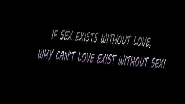 Секс Существует Любви Почему Существовать Секса Существует Баннерный Парад Асексуальный — стоковое видео