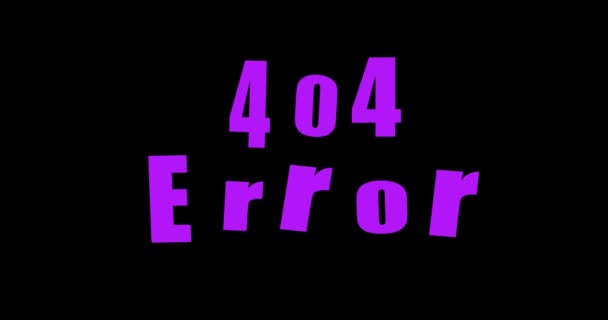 Errore 404 Logo Oops Stile Flat Stroke Moda Discorso Bolla — Video Stock