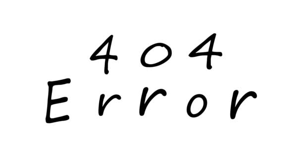 Erro 404 Logotipo Oops Estilo Curso Plano Bolha Fala Moda — Vídeo de Stock