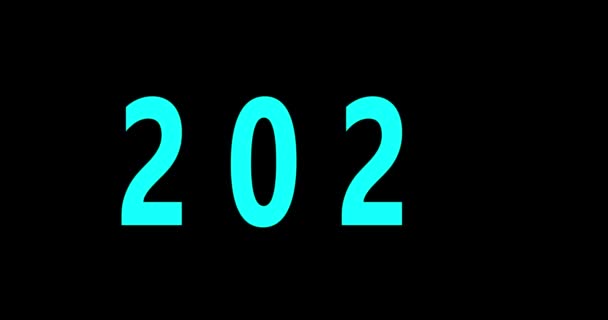 New Year 2021 2021 Numbers Center Animation — Stock Video