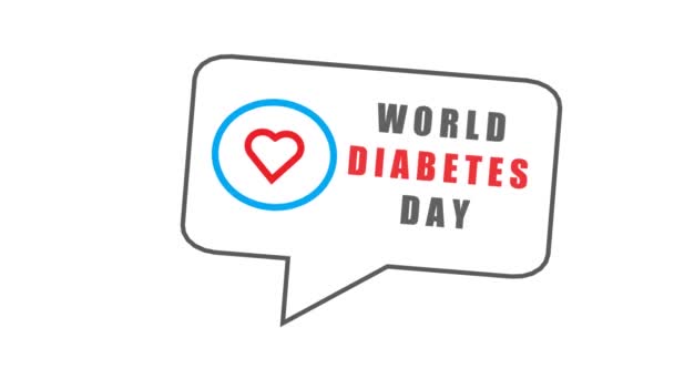 World Day Diabetes Animasi Medis Konsep Medis Logo Modern Untuk — Stok Video