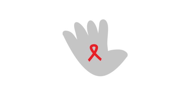 Segíti a tudatosságnövelő szalagot. Vörös szalag HIV. Információs animáció egy orvosi témában. Vörös Szalag Tudatosság. AIDS Árvák Világnapja. Az AIDS világnapja.