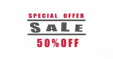 Satış afişi şablonu, basılabilir el ilanları, kırmızı renk, reklam için, animasyon