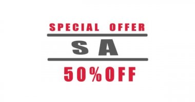 Satış afişi şablonu, basılabilir el ilanları, kırmızı renk, reklam için, animasyon