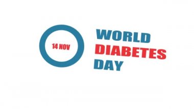 Diyabet olmayı bırak. Diyabet için evrensel mavi halka sembolü. Dünya Diyabet Günü