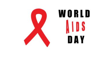 AIDS 'i durdur. Dünya AIDS Günü. AIDS farkındalık kurdelesi. Canlandırma